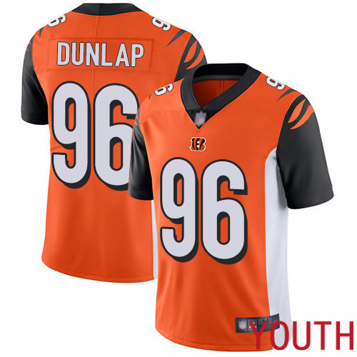 Cincinnati Bengals Limited Orange Youth Carlos Dunlap Alternate Jersey NFL Footballl #96 Vapor Untouchable